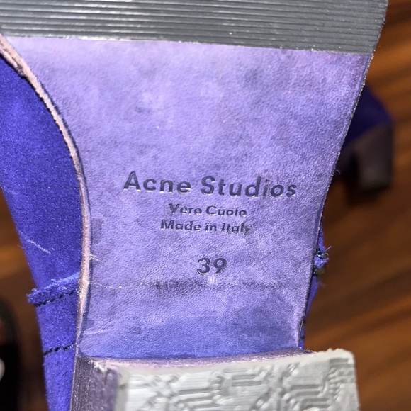 Acne Studios Cobalt Suede Pistol Boots - Picture 9 of 10